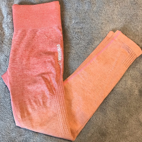 Gymshark Pants - Gymshark Ombre Seamless Legging Peach Coral